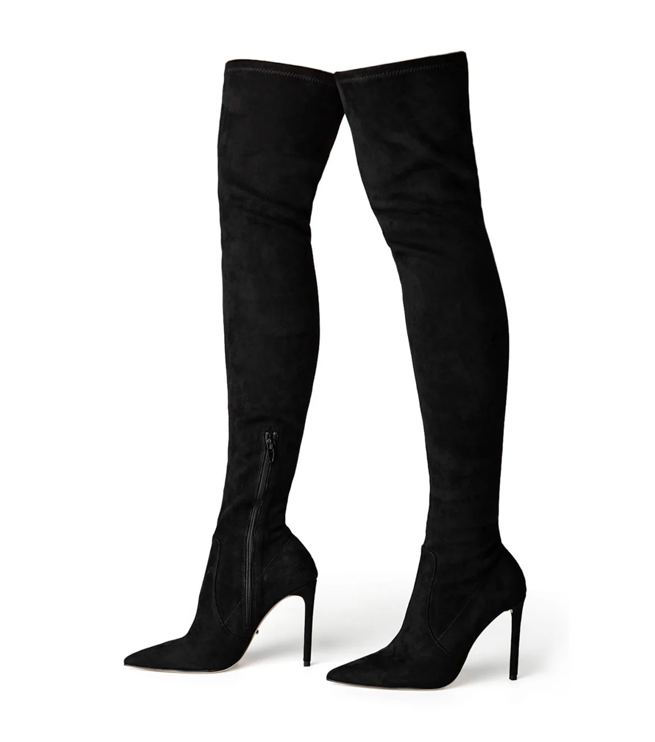 Avah Black Stretch Suede - Image 5
